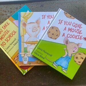 IF YOU GIVE A MOUSE A COOKIE Book Trio, includes PIG A PANCAKE, MOUSE TO SCHOOL
